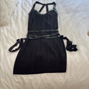 Marciano Black Halter Sheath Cocktail Dress